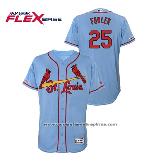 Camiseta Beisbol Hombre St. Louis Cardinals Dexter Fowler 150th Aniversario Patch Flex Base Azul